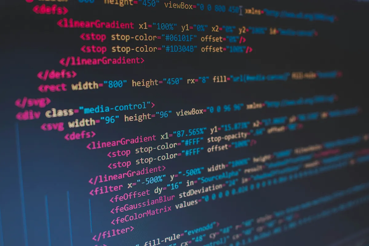 A code editor on screen